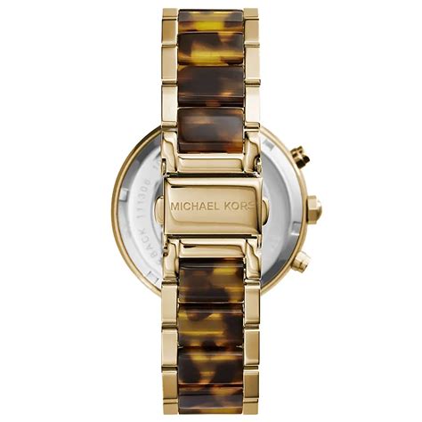 michael kors parker gold tone tortoise acetate watch|michael kors mk5688 parker gold tone tortoise shell acetate.